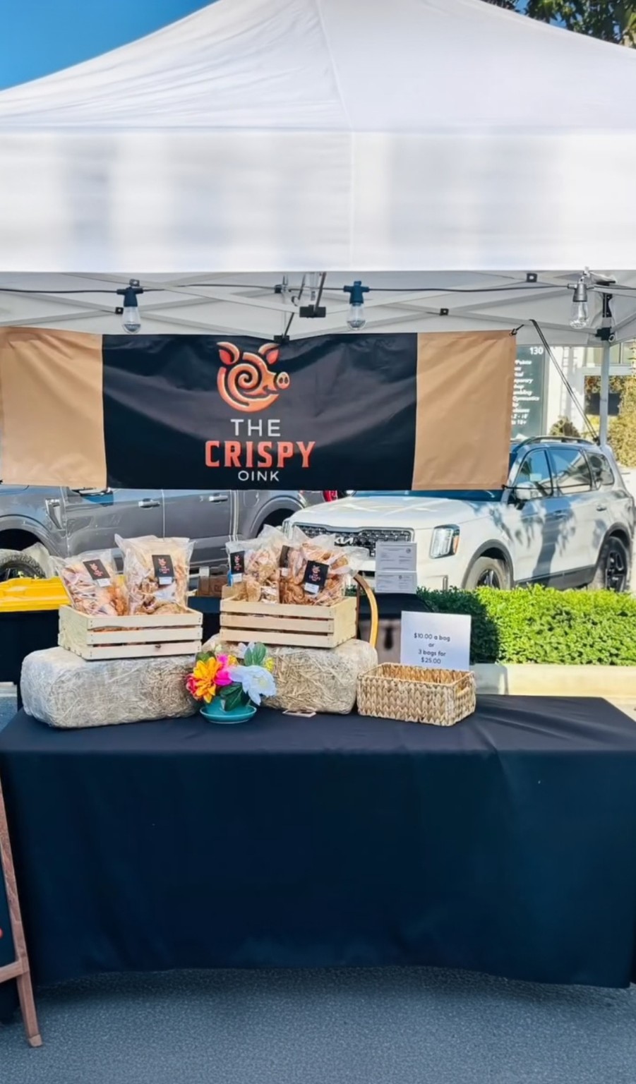The Crispy Oink booth setup